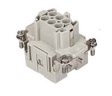 CSEF 06 CSE, 6 poles + earth, female insert, with female contacts, silver plated