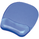 9114120, Crystals Gel wrist support with mouse pad blue, Fellowes