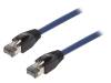 CQ8036S Patch cord; S/FTP; Cat 8.1; многопров; Cu; LSZH; синий; 1м; 26AWG