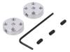 ALUMINUM MOUNTING HUB FOR 3MM SHAFT M3 H, Крепление колеса; Ось: гладкая; Кол-во шт: 2; Диам.вала: 3мм, POLOLU