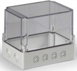 SPCK131815T Cubo S 125 x 175 x 150 мм, 50 мм основание, Pg выбивные отверстие, прозрачная кр