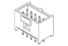 90130-1210, Гнездо; штыревое; C-Grid III; "папа"; PIN:10; прямой; 2,54мм; THT, Molex