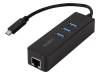 UA0283 Адаптер USB / Fast Ethernet с хабом USB; USB 3.0