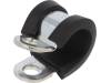 LKD11112 Хомуты; Oпетли: 11мм; W: 12мм; сталь; Материал корпуса: EPDM; W1
