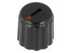 GC6M-11X10, Ручка; миниатюрный; пластмасса; Диам.оси:6мм; O11x10мм; черный, SR PASSIVES