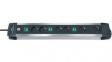 1391000078 Outlet Strip 6 Schuko Type F Black CEE 7/4