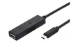 12.99.1114 USB 2.0 Active Repeater Cable USB A Plug - USB C Plug 20m Black