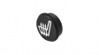 09-0S12.0649A Pushbutton Cap, Round, Black