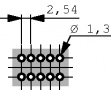 233-504 Wire-to-board terminal block 0.08...0.5 mm2 solid or stranded 2.54 mm, 4 poles