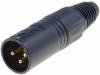 NC3MX-B Вилка; XLR; "папа"; PIN:3; прямой; на провод; пайка; 3,5?8мм; 16А
