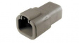 DTP04-4P Housing, Plug, 2 Rows, 4 Poles, Grey