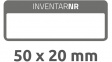 6917 Inventory Labels, 10 sheets/50 labels, 50 x 20 mm, White / Black
