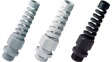50007M12BSSW Cable Gland, Spiral Top, M12 x 1.5, Polyamide 6, Black