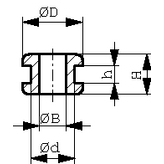 BG-022, Rubber grommet, round 10 mm, Pair & Pair