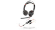 CA08745 Headset, Blackwire 5220, On-Ear, 20kHz, Stereo Jack Plug 3.5 mm/USB, Black / Orange