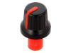 GMN-4P1.5-RD Ручка; с указателем; ABS; Диам.оси:6мм; O16x14,4мм; черный