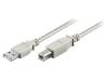 50953 Кабель; USB 2.0; вилка USB A, вилка USB B; 1,8м; серый; 480Мбит/с