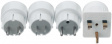 TRAVEL LINE Travel adapter set, 2-pin white