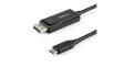 CDP2DP1MBD Video Cable Bi-Directional, USB-C Plug - DisplayPort Plug, 3840 x 2160, 1m