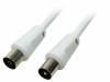 CA1061, Кабель; 75Ом; 2,5м; с двойным экраном; белый, LOGILINK