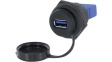 1310-1034-01 Адаптер; гнездо USB 3.0 A, с обеих сторон; 1310; V: USB 3.0; IP67