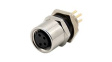 RND 205-01130 M8 Straight Socket Circular Sensor Connector, 4 Poles, A-Coded, Solder