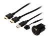 C0014-USB Автомобильное зарядное устройство; гнездо HDMI; 5В/1x1А; 2м