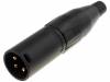 AC3MIB-AU, Вилка; XLR; "папа"; PIN:3; прямой; на провод; IDC; 5,85мм; позолота, Amphenol