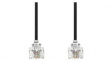 TCGP90200BK100 Phone Cable RJ11 Plug - RJ11 Plug 10m Black