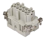 CSEF 10, CSE, 10 poles + earth, female insert, with female contacts, silver plated, ILME