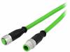 21349293405050 Кабель: датчиков / автоматики; PIN: 4; M12-M12; код D-Ethernet; 5м