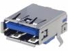 USB-A3-S-RA-CS1 Гнездо; USB A; THT; угловой 90°; Верс: USB 3.0; позолота