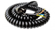 SP-DSR-213 Spiral Cable with Type F (CEE 7/7) Plug 3x 0.75mm² Black 750mm ... 3m
