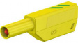 22.2657-20 Stackable Banana Plug \x1a4mm Green / Yellow 32A 1kV Nickel-Plated