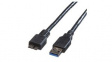 11.02.8873 Cable USB-A Plug - USB Micro-B Plug 800mm USB 3.0 Black