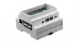 CBRPI-DR-4-CLR DIN Rail Raspberry Pi 4B Enclosure with Clear Lid 90x88x58mm Grey Polycarbonate