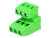 AK370/3-5,0-V-GRUEN Клеммник; 5мм; двухуровневый; угловой 90°; 1,5мм2; 24А; H:24,1мм