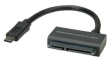 12.99.1051 Converter Cable USB C Plug - SATA 22-Pin Female 150mm Black