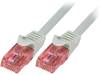 CQ2012U Patch cord; U/UTP; 6; многопров; Cu; LSZH; серый; 0,25м; 24AWG