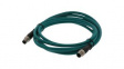 1201080038 Micro-Change (M12) Double-Ended Cordset 4 Poles Male (Straight) to Male (Straight) 24 AWG Teal PVC Cable 10m