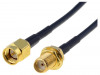 SMA-SMF/50/3, Кабель; 50Ом; 3м; SMA гнездо,SMA вилка; черный, BQ CABLE (TME brand)
