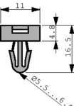 TC-823-TB [100 шт], Cable tie mount 2.4...4.8 mm PU=100 ST, Thomas & Betts