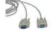 RND 765-00024 D-Sub Cable 9-Pin Male-Female 3 m Grey