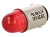LR-BA15D-12AC/DC Лампочка LED; красный; BA15D; 12ВDC; 12ВAC