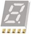 ELSS205SURWA/S530-A3/S290 7-segment LED-display red 5.08 mm SMD