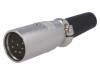 XLR-7W Вилка; XLR; "папа"; PIN:7; прямой; на провод