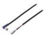 XS3F-LM8PVC4A5M Кабель датчика M08 угловой 4 pin PVC, длина 5м