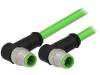 21349494477020 Кабель: датчиков / автоматики; PIN:4; M12-M12; код D-Ethernet; 2м
