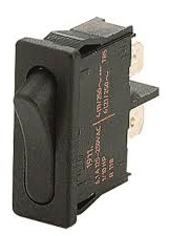 1911.1102, ROCKER; SPST; Положения:2; OFF-ON; 6A/250ВAC; черный; IP40; 100мОм, Marquardt
