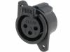 XNACF2V (CP300283) Гнездо; XLR; "мама"; PIN:3; прямой; с кнопкой; на панель, на провод